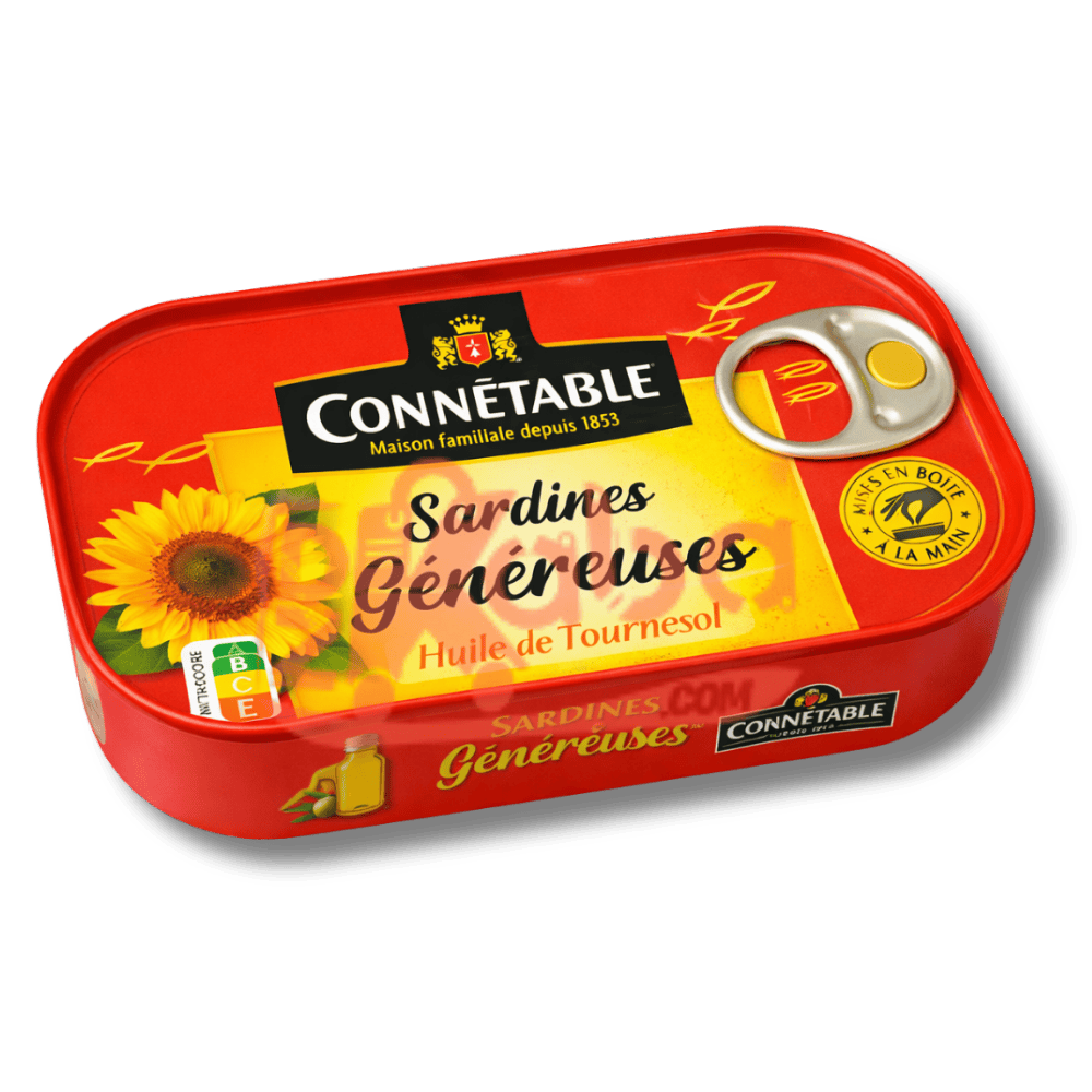 Connétable Sardines Generous Sunflower Oil 55g