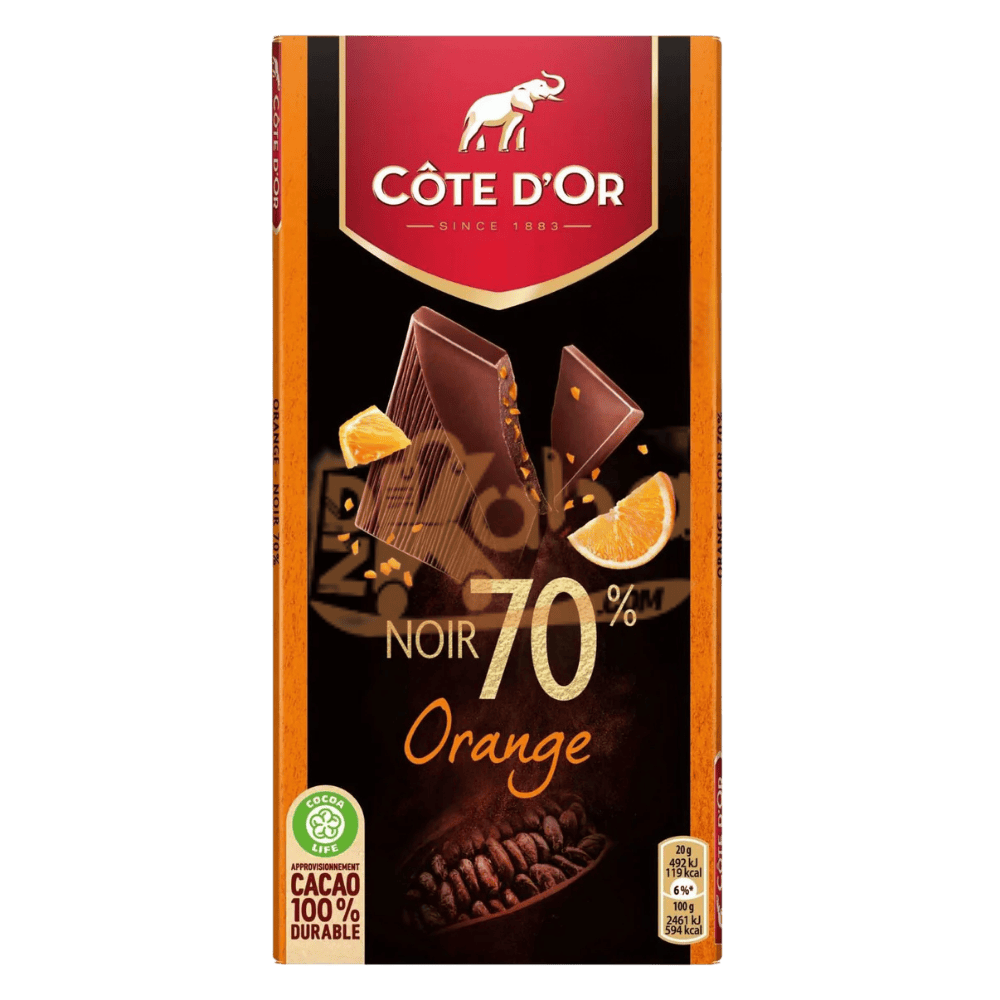 Côte d'Or Noir 70% Orange 100g