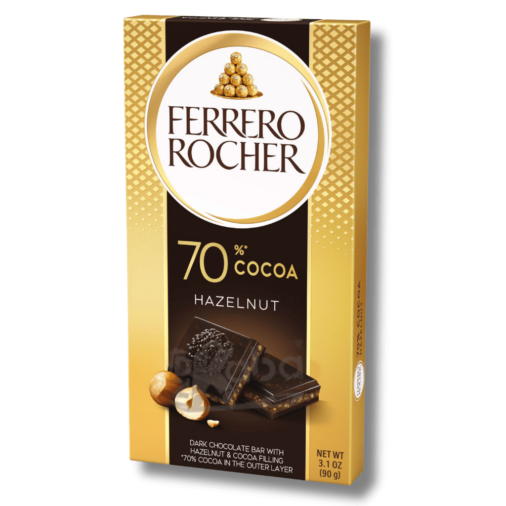 Ferrero Rocher Dark Chocolate 70% Cocoa Hazelnut 90g
