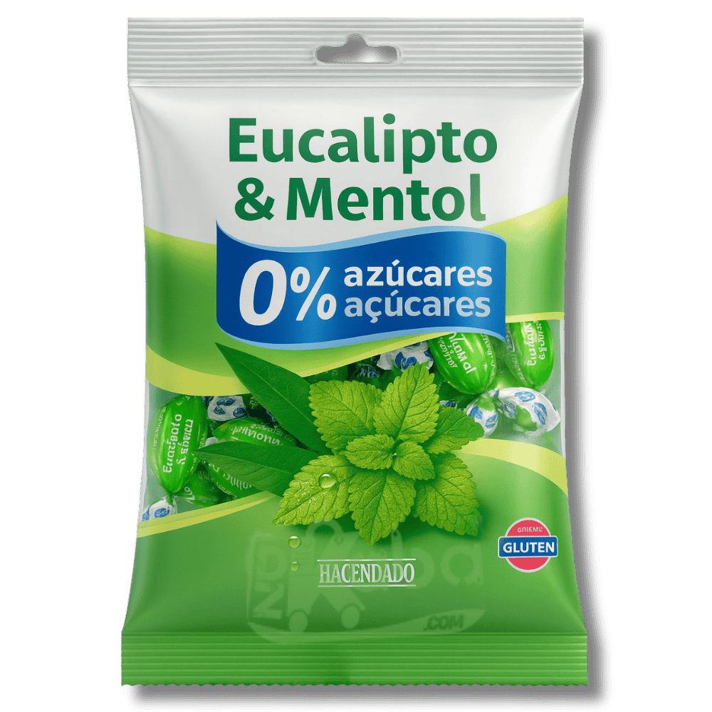 Hacendado Candies Eucalyptus & Menthol Sugar Free 90g