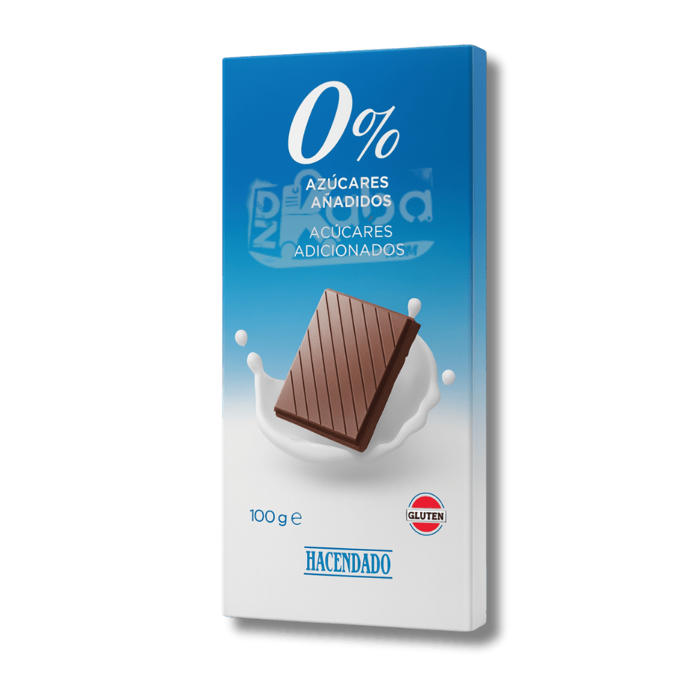 Hacendado Milk Chocolate Sugar Free Gluten Free 100g