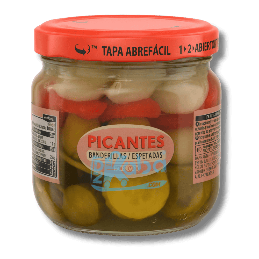 Hacendado Spicy Banderillas Pickles 345g