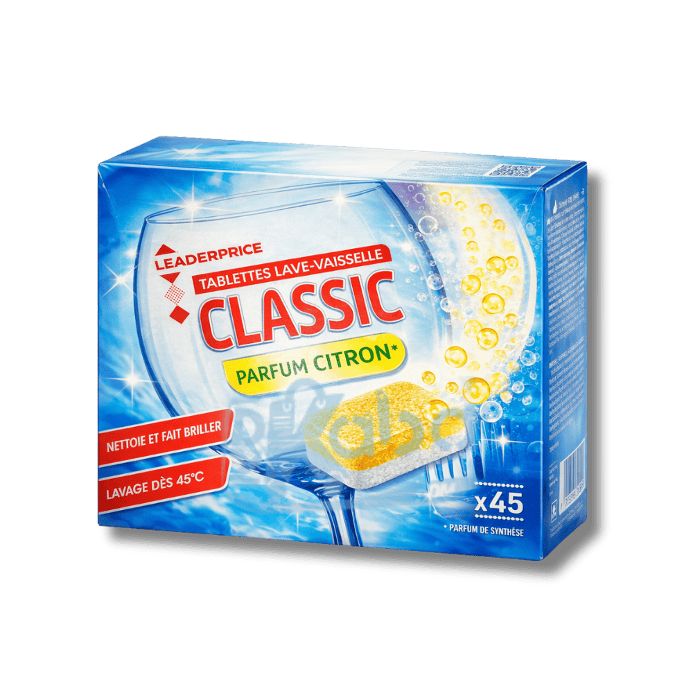 Leader Price Dishwasher Classic Tablets Lemon T45