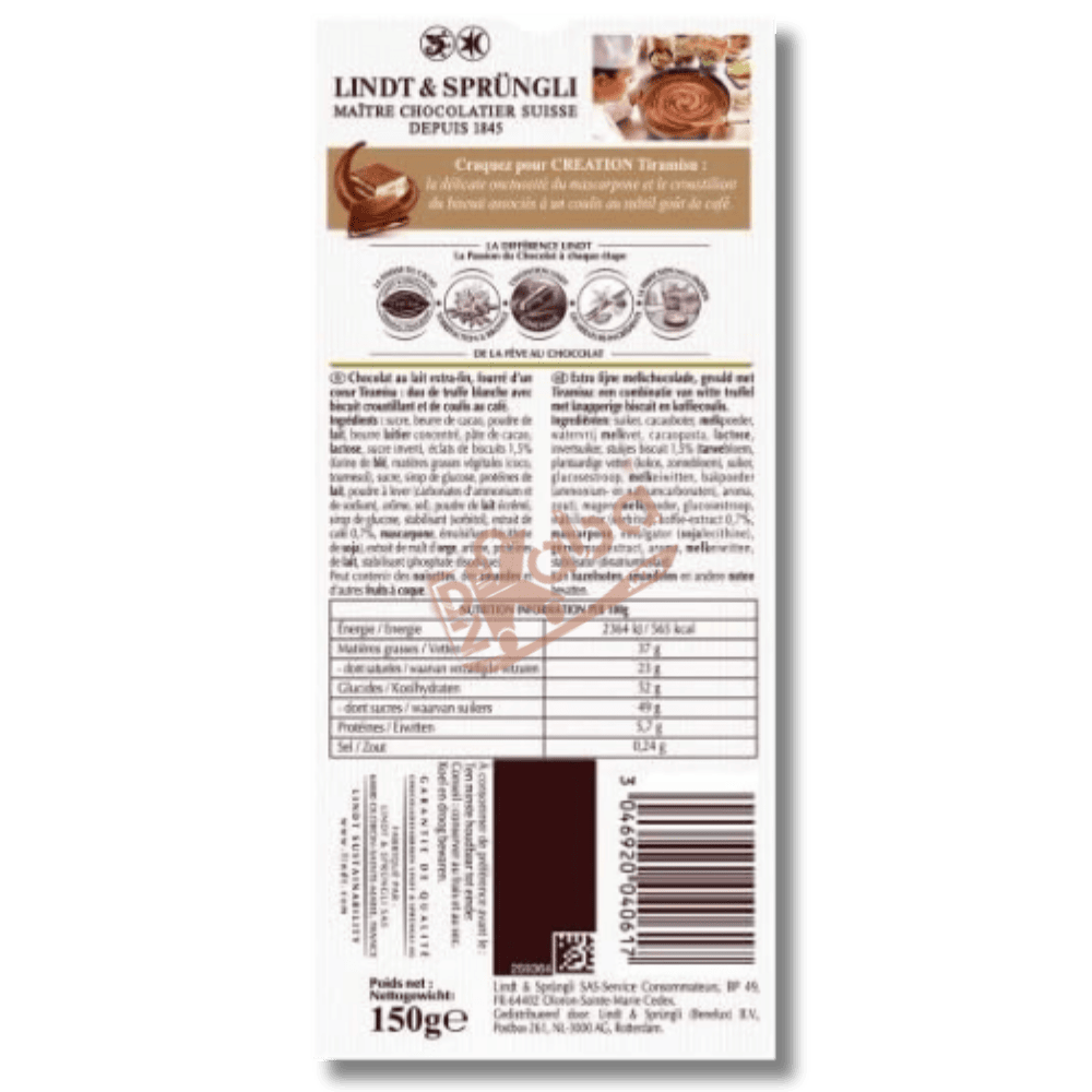 Lindt Creation Tiramisu Milk 150g