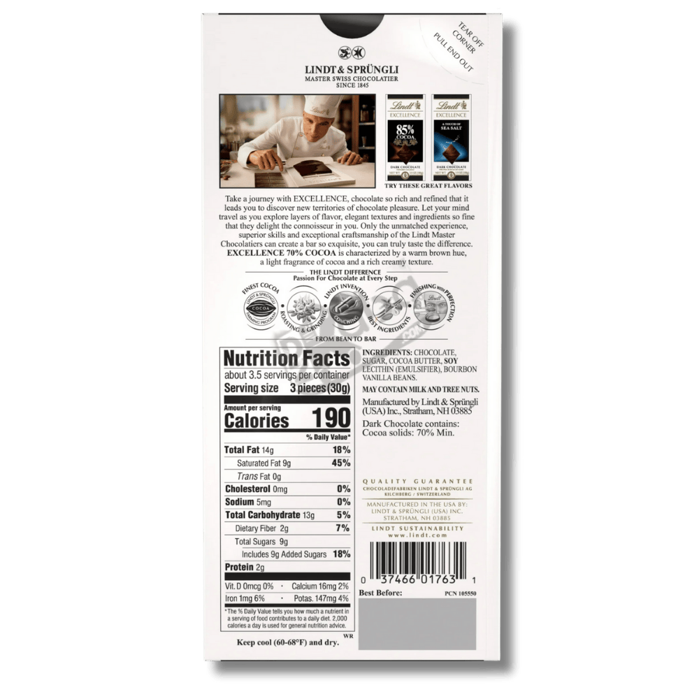 Lindt Excellence 60% Cocoa Dark 100g