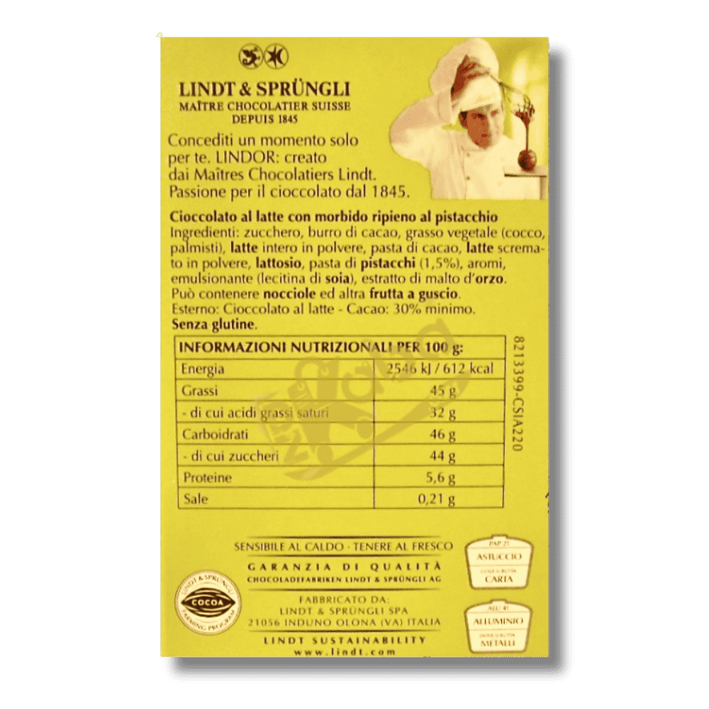 Lindt Lindor Pistachio 150g