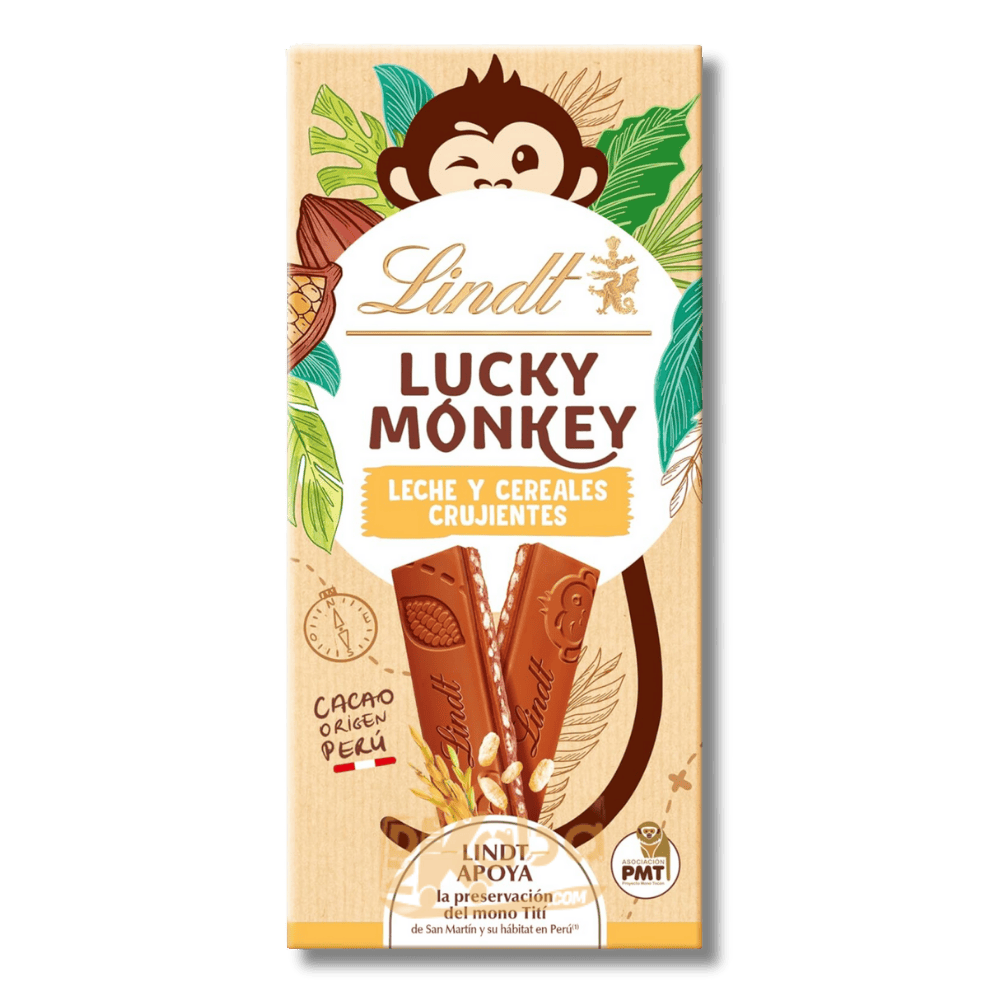 Lindt Lucky Monkey Milk Chocolate Crunchy Cereals 100g