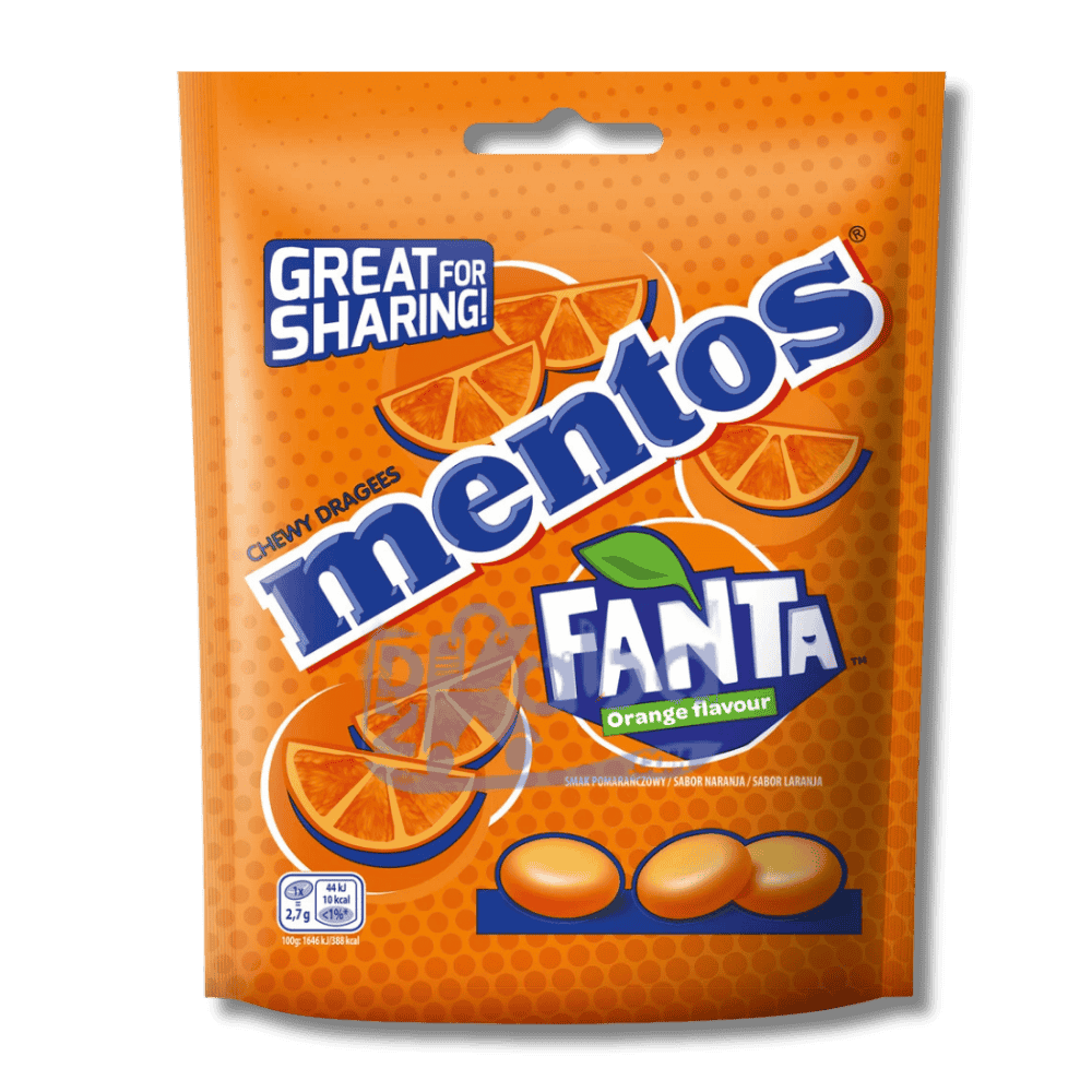 Mentos Chewy Dragees Fanta Orange Flavour 160g