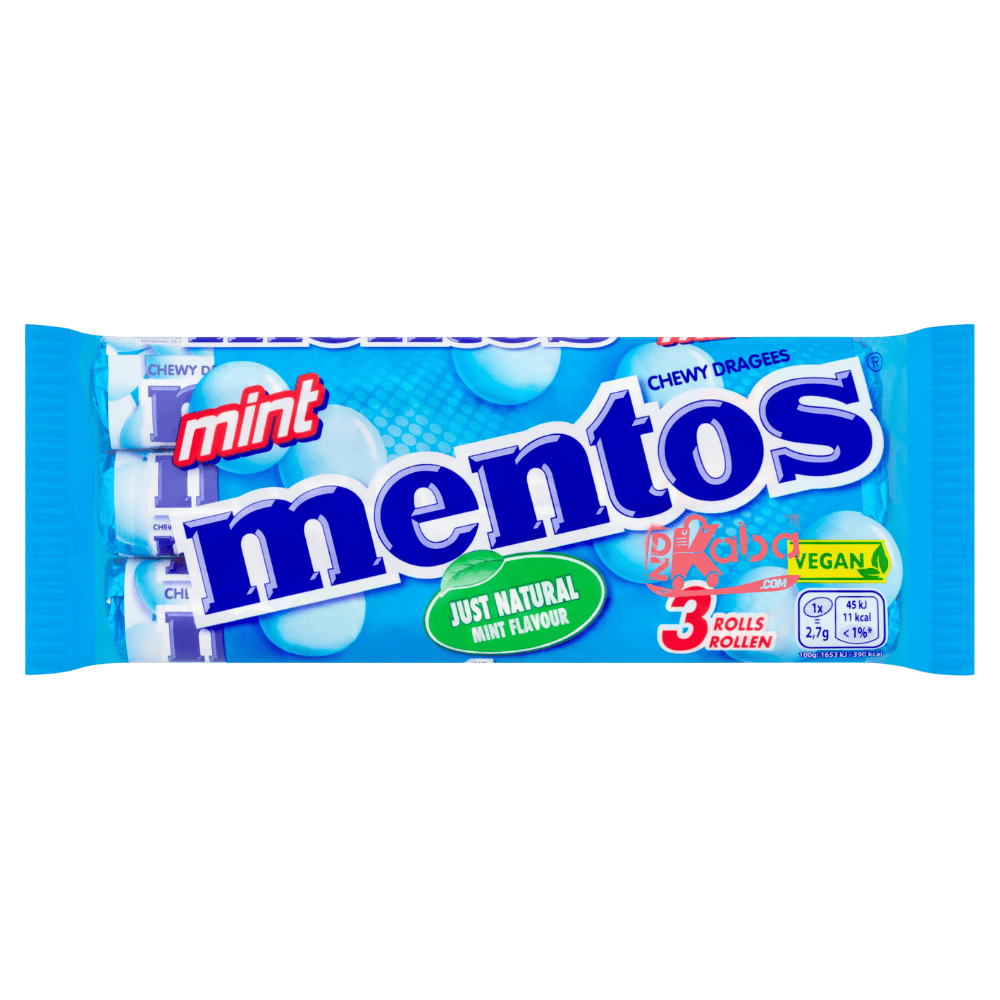 Mentos Chewy Dragees Mint Flavour 3x38g