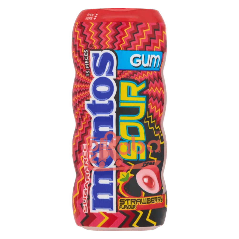 Mentos Gum Sour Strawberry Flavor Sugar Free T15