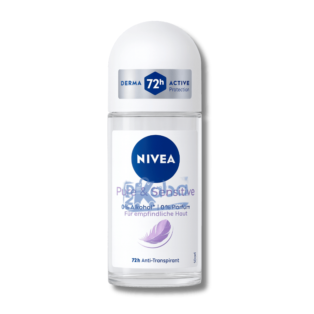 Nivea Anti-Perspirant Roll-On Pure & Sensitive Alcohol-Free 72H 50ml