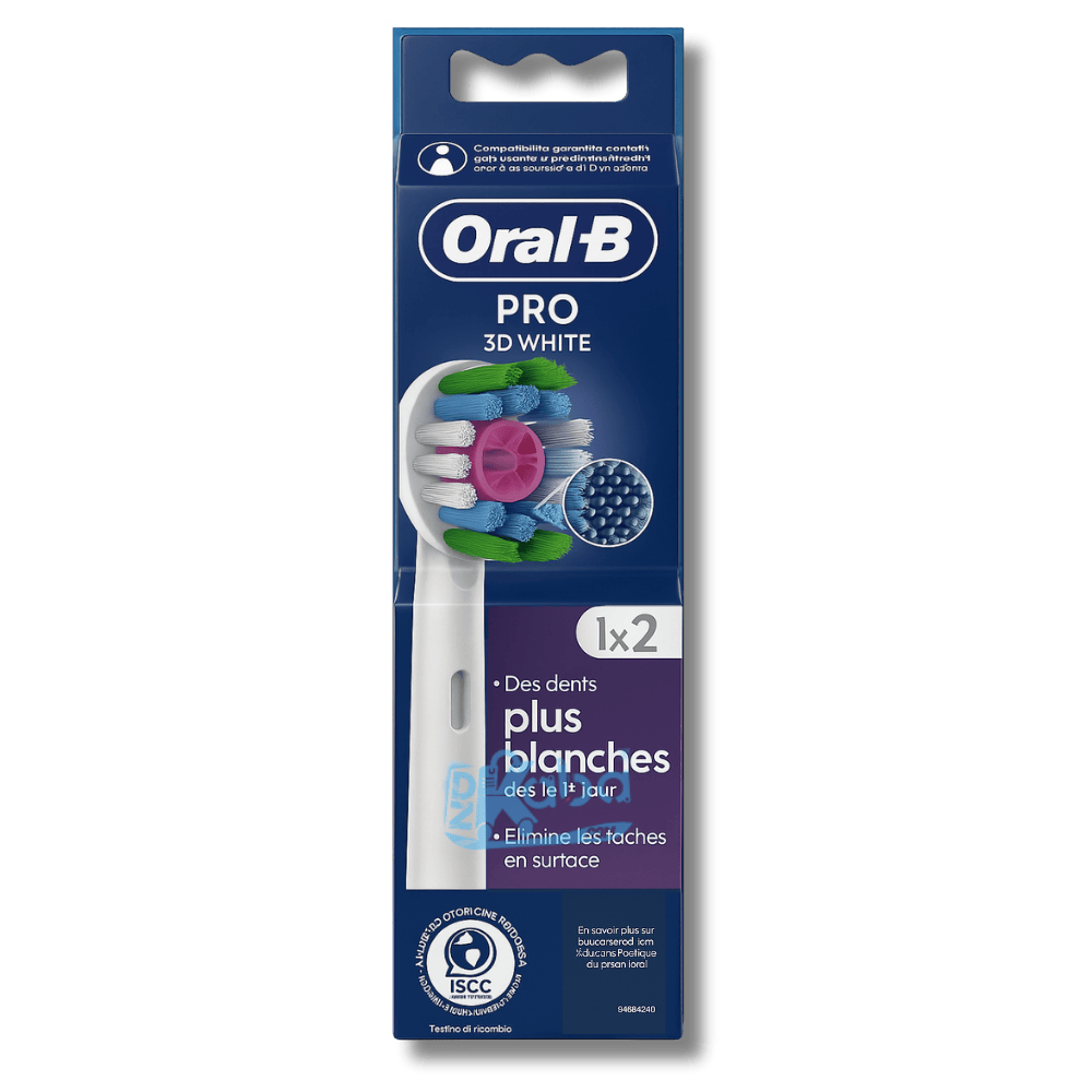 Oral-B Toothbrush Heads Pro 3D White T2
