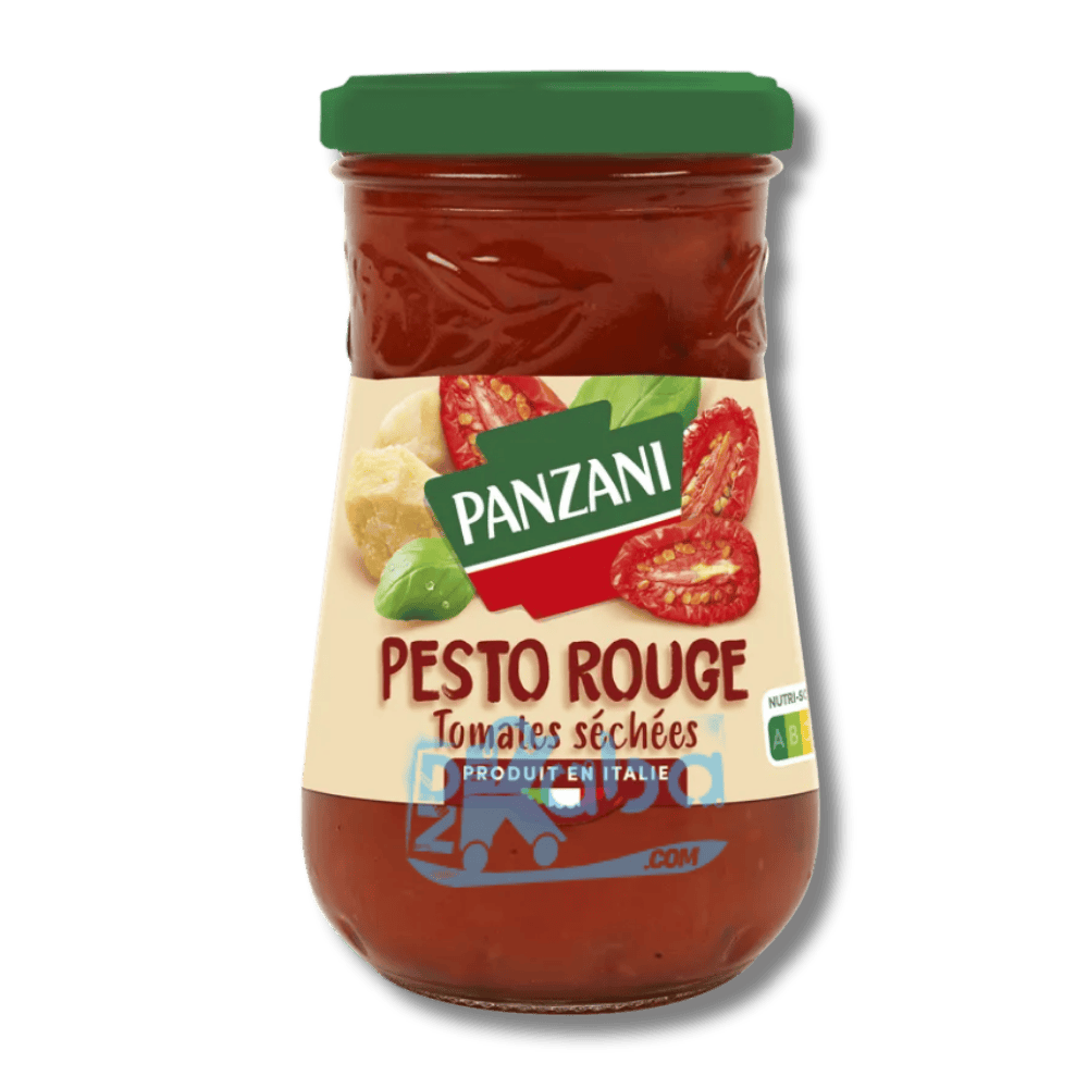 Jar of Panzani Pesto Rouge on a white background