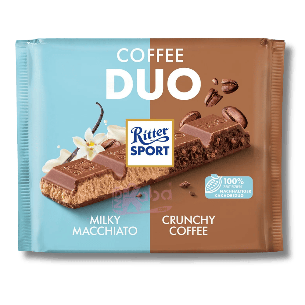 Ritter Sport Chocolate Bars Coffee Duo Milky Macchiato & Crunchy Coffee 218g