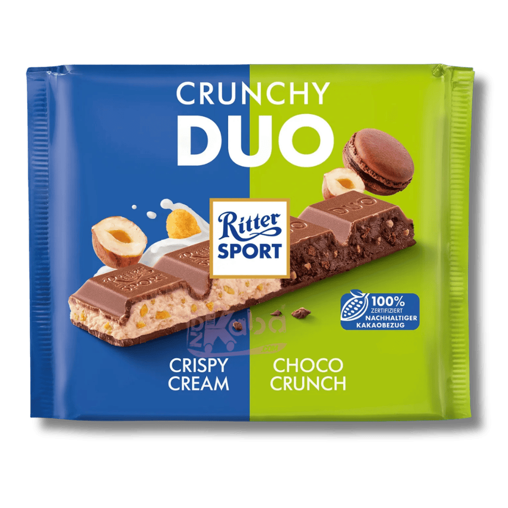 Ritter Sport Chocolate Bars Crunchy Duo Crispy Cream & Choco Crunch 218g
