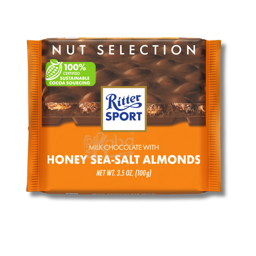 Ritter Sport Milk Chocolate Nut Selection Honey Sea-Salt Almonds 100g