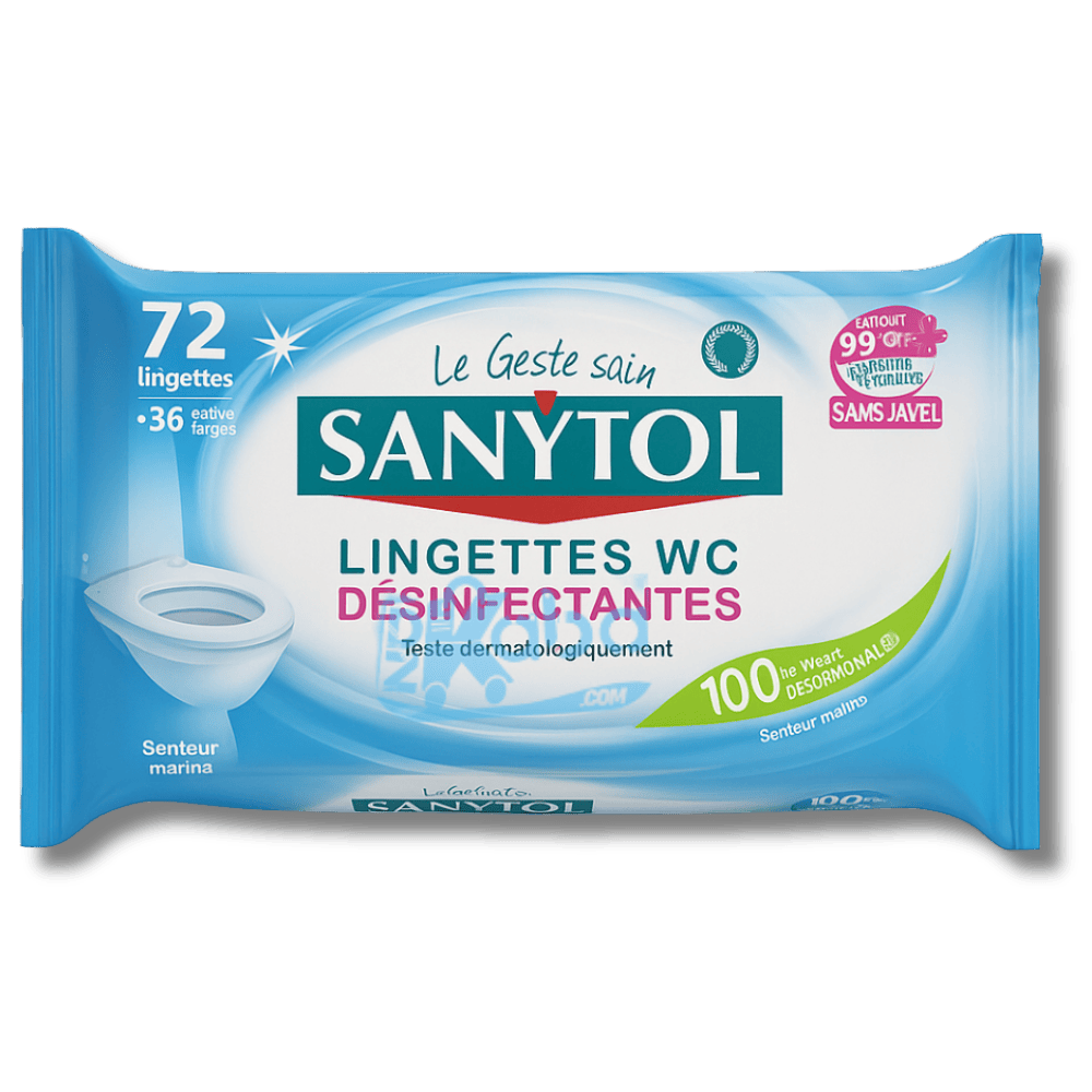 Sanytol Disinfectant Toilet Wipes Marine Scent T72