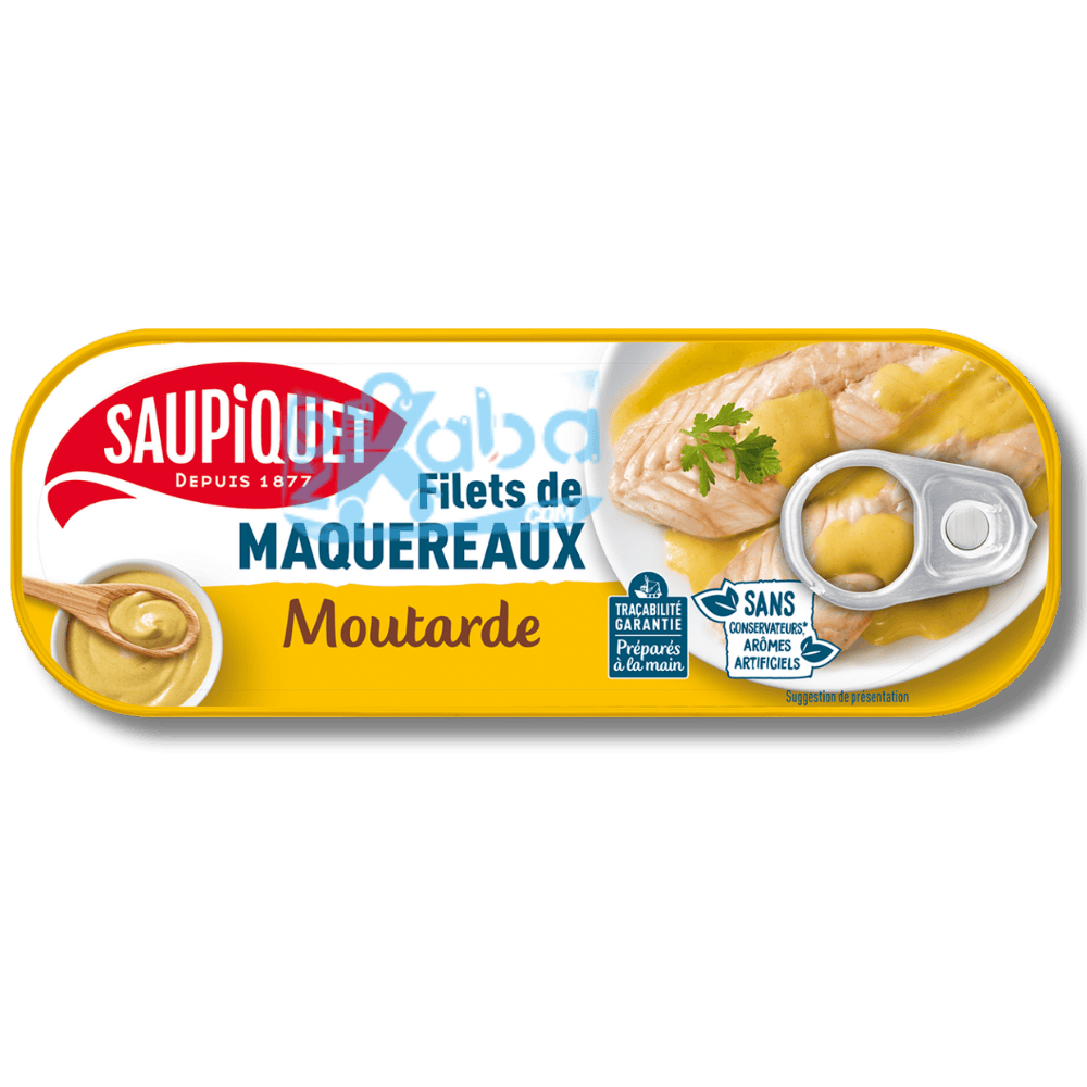 Saupiquet Mackerel Fillets Mustard 169g