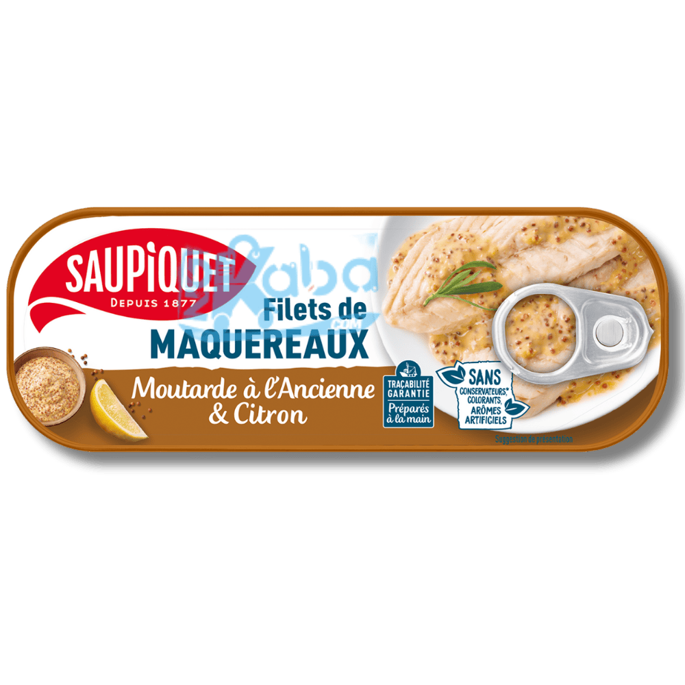 Saupiquet Mackerel Fillets Old-Style Mustard & Lemon 169g
