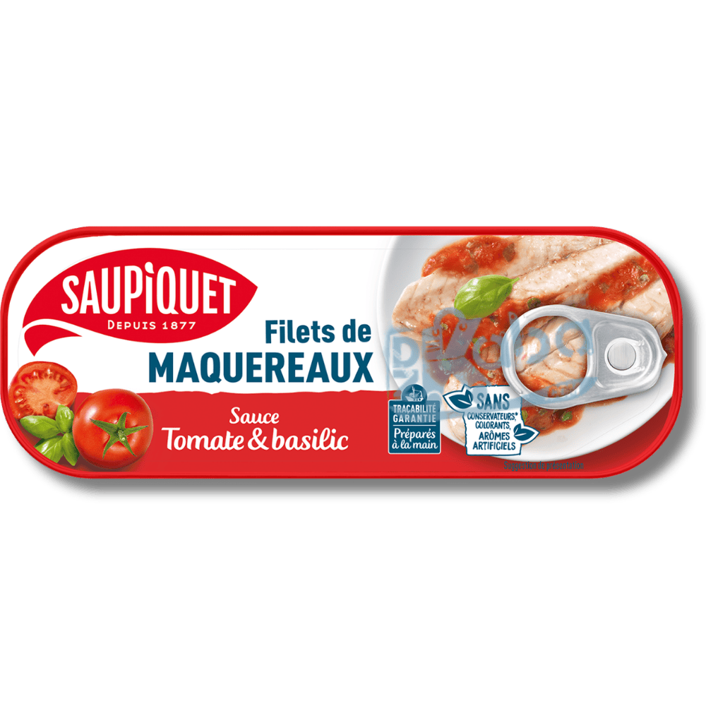 Saupiquet Mackerel Fillets Tomato & Basil Sauce 169g