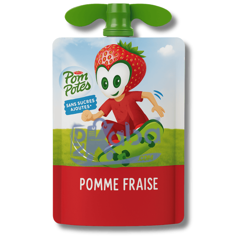 Materne Pom’Potes Apple Strawberry Sugar Free 90g