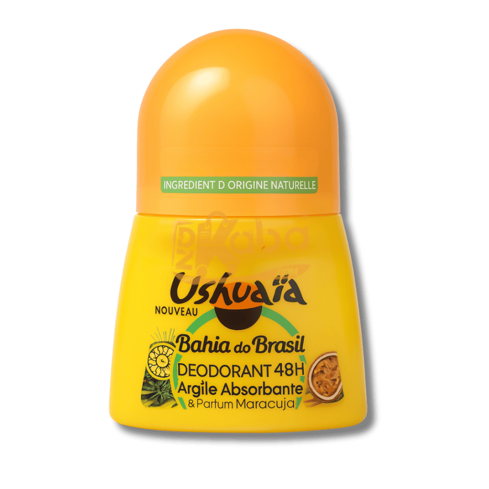 Ushuaïa Deodorant Roll-On Bahia do Brasil Argile Absorbante & Parfum Maracuja 48H 50ml