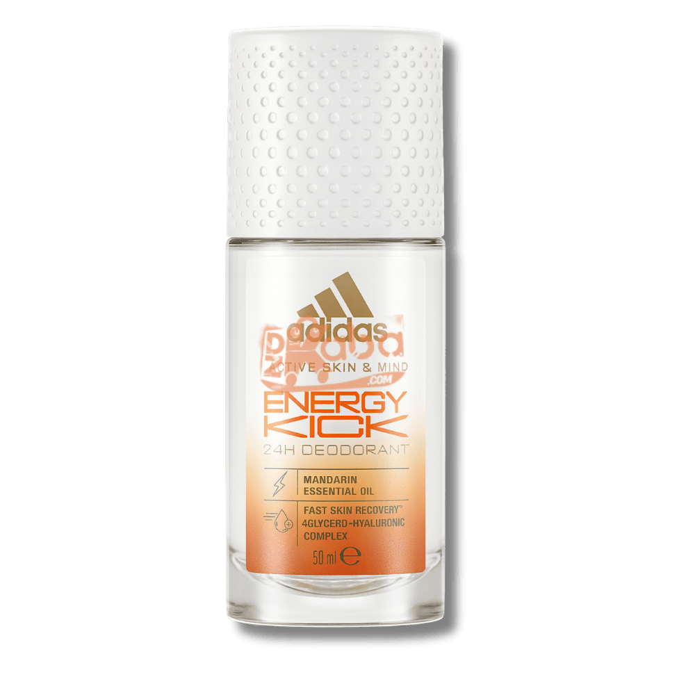 Adidas Deodorant Roll-On Energy Kick 24H with Mandarin Essential Oil 50ml
