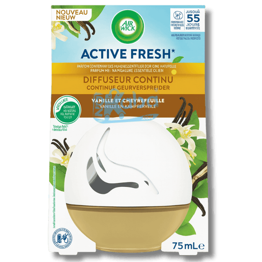 Air Wick Air Freshener Active Fresh Vanilla & Honeysuckle 75ml
