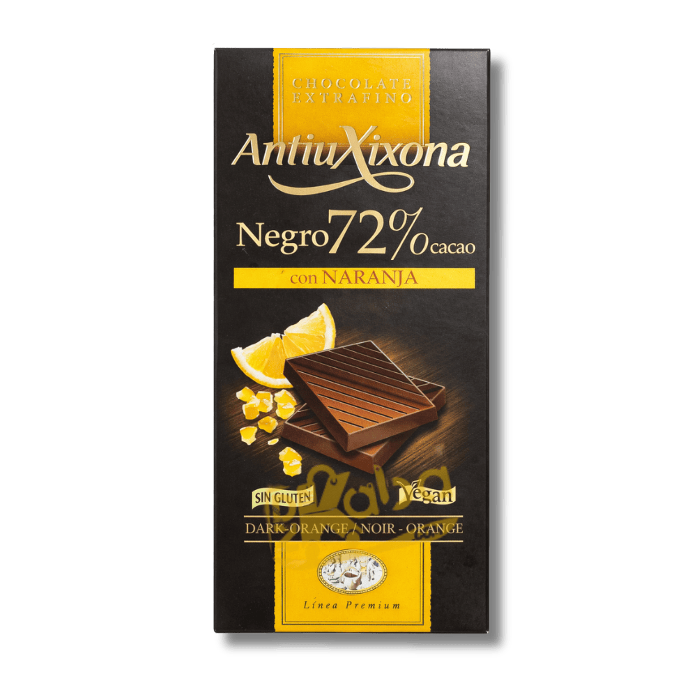 Antiu Xixona Dark Chocolate 72% Cocoa Orange 100g