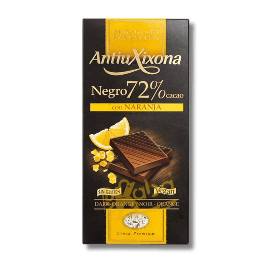 Antiu Xixona Dark Chocolate 72% Cocoa Orange 100g