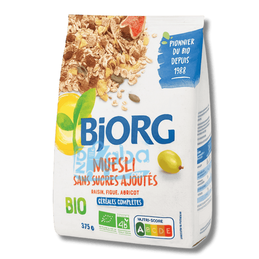 Bjorg Organic Muesli Raisin Fig Apricot Sugar Free 375g