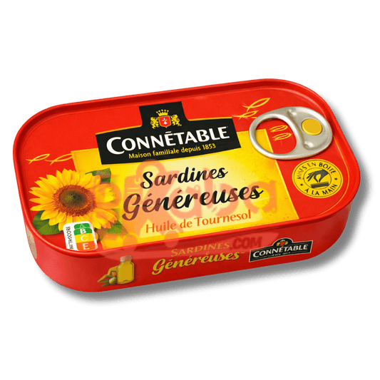 Connétable Sardines Generous Sunflower Oil 55g