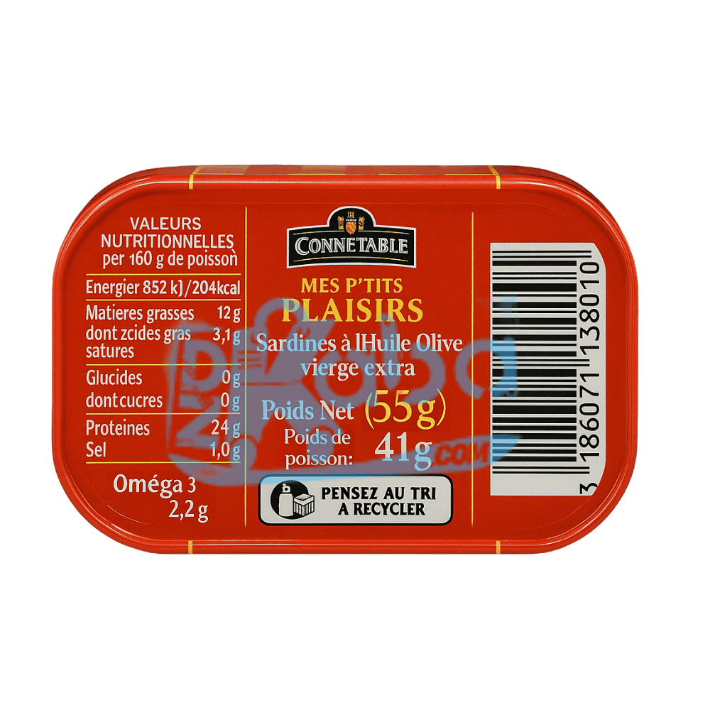 Connétable Sardines in Extra Virgin Olive Oil 55g T3