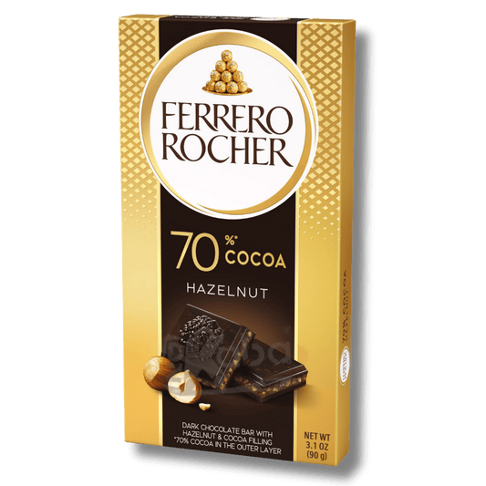 Ferrero Rocher Dark Chocolate 70% Cocoa Hazelnut 90g