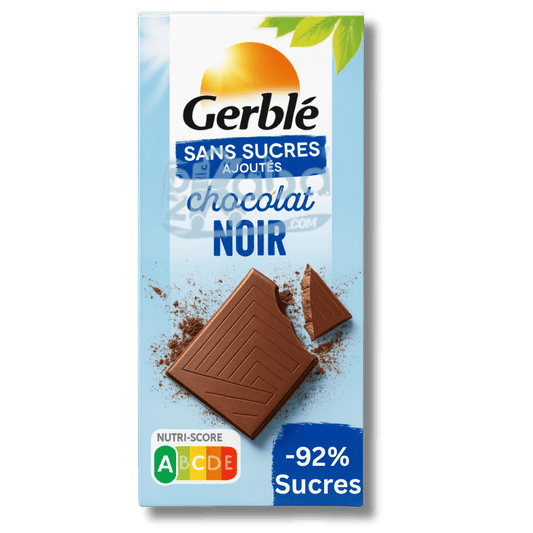 Chocolat noir Gerblé sans sucre 80 g