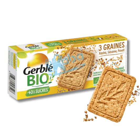 Biscuits bio Gerblé 3 graines Kasha Sésame Pavot 132 g
