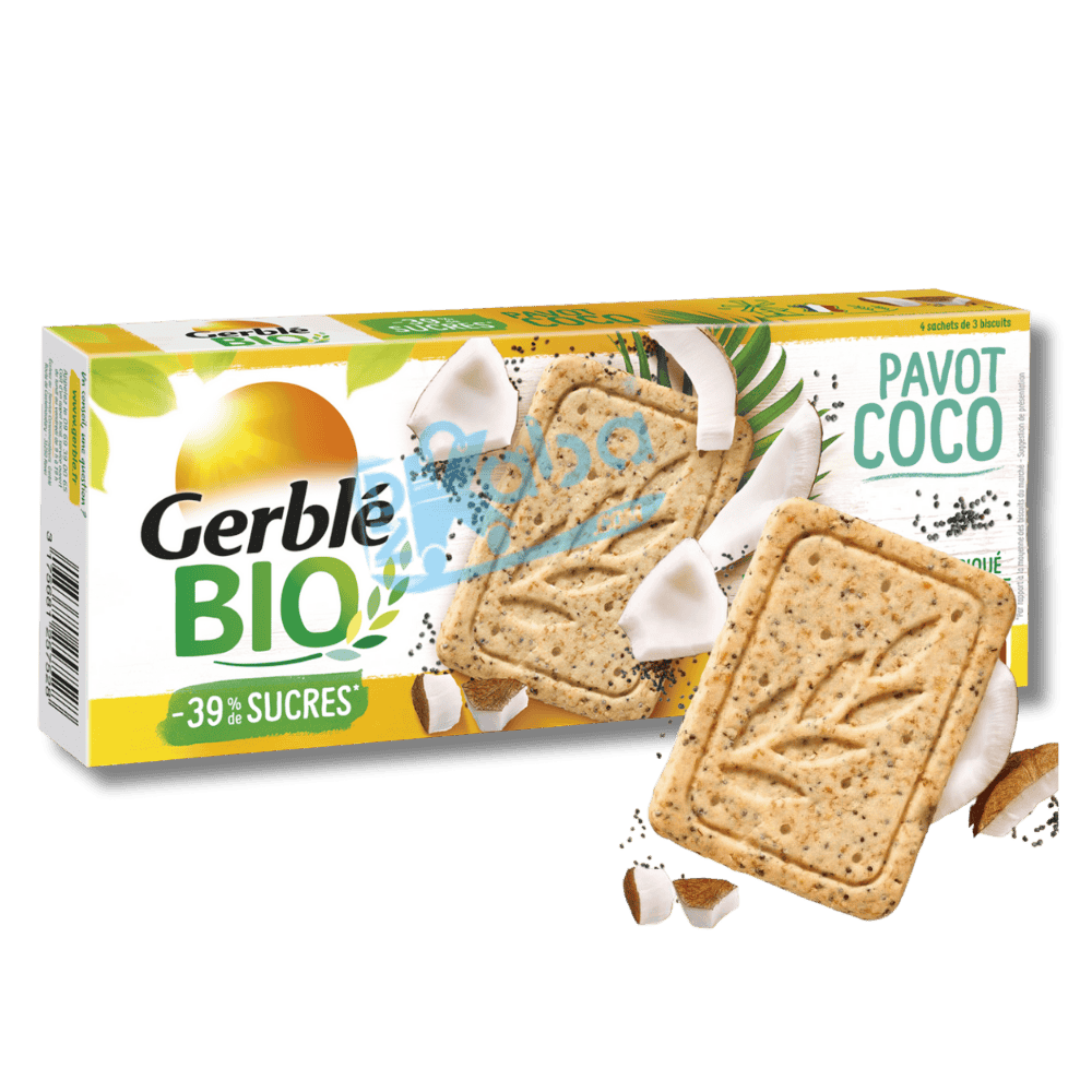 Gerblé Organic Biscuits Poppy Coconut 132g