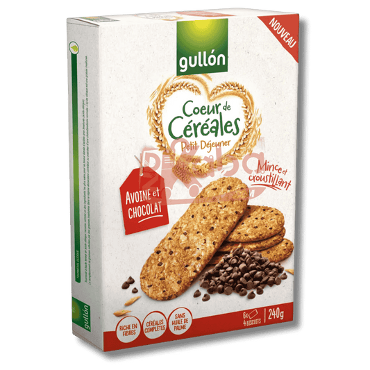 Biscuits petit-déjeuner Gullón Cœur de céréales Avoine et chocolat 240 g