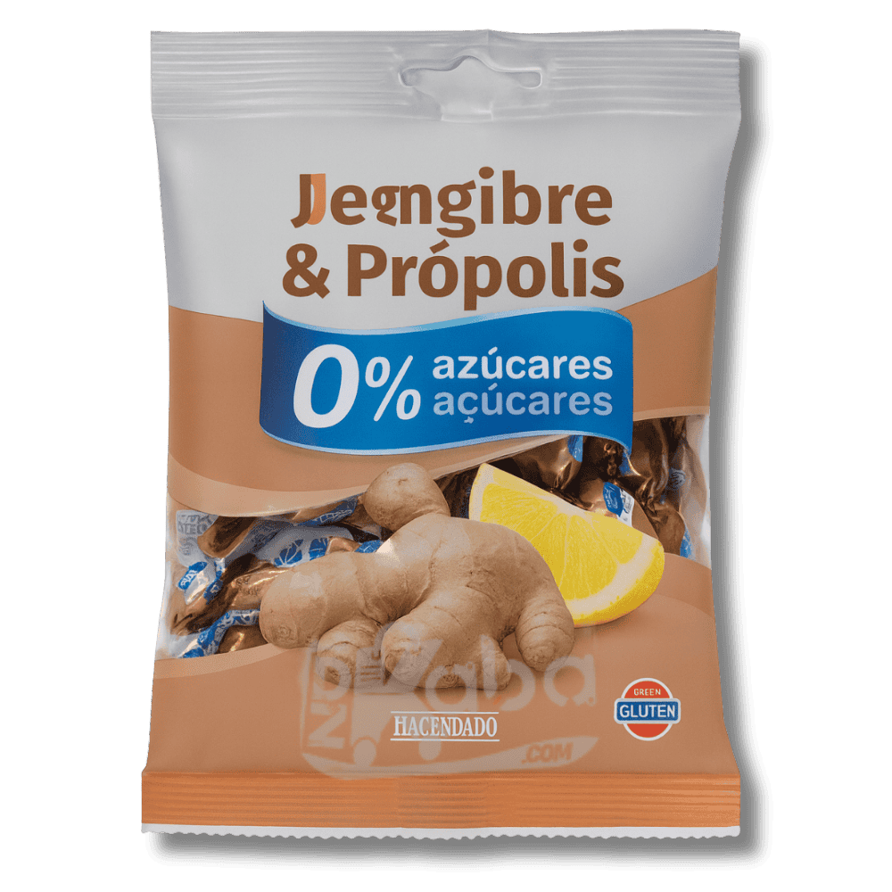 Hacendado Candies Ginger & Propolis Sugar Free 90g