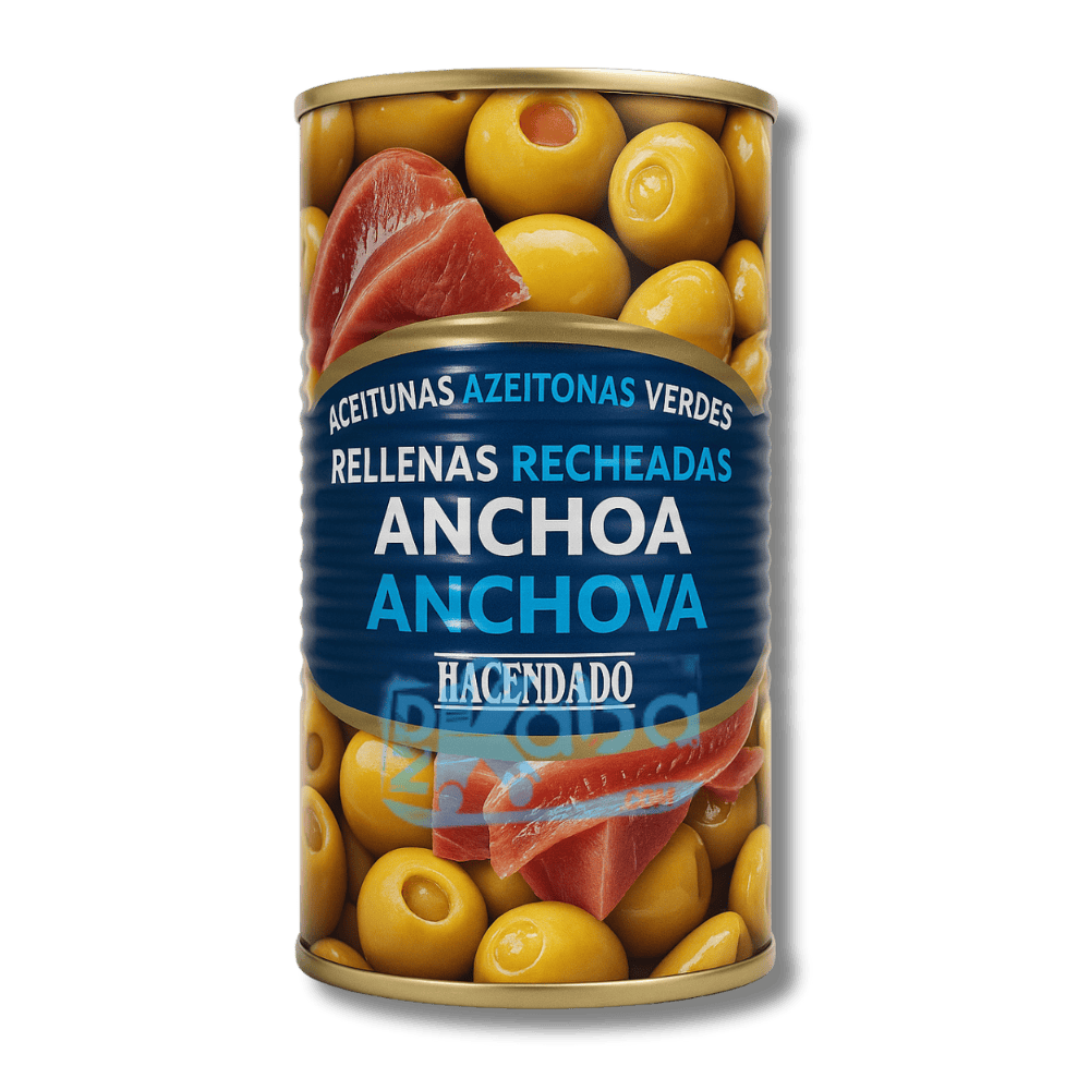 Hacendado Green Olives Stuffed with Anchovy 350g