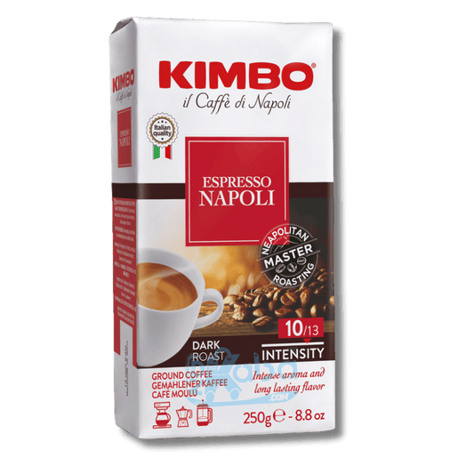 Kimbo Ground Coffee Espresso Napoli Dark Roast Intensity 10 250g