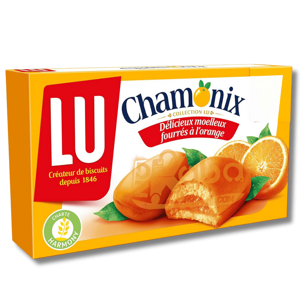 Gâteaux moelleux fourrés à l'orange LU Chamonix 250g T20