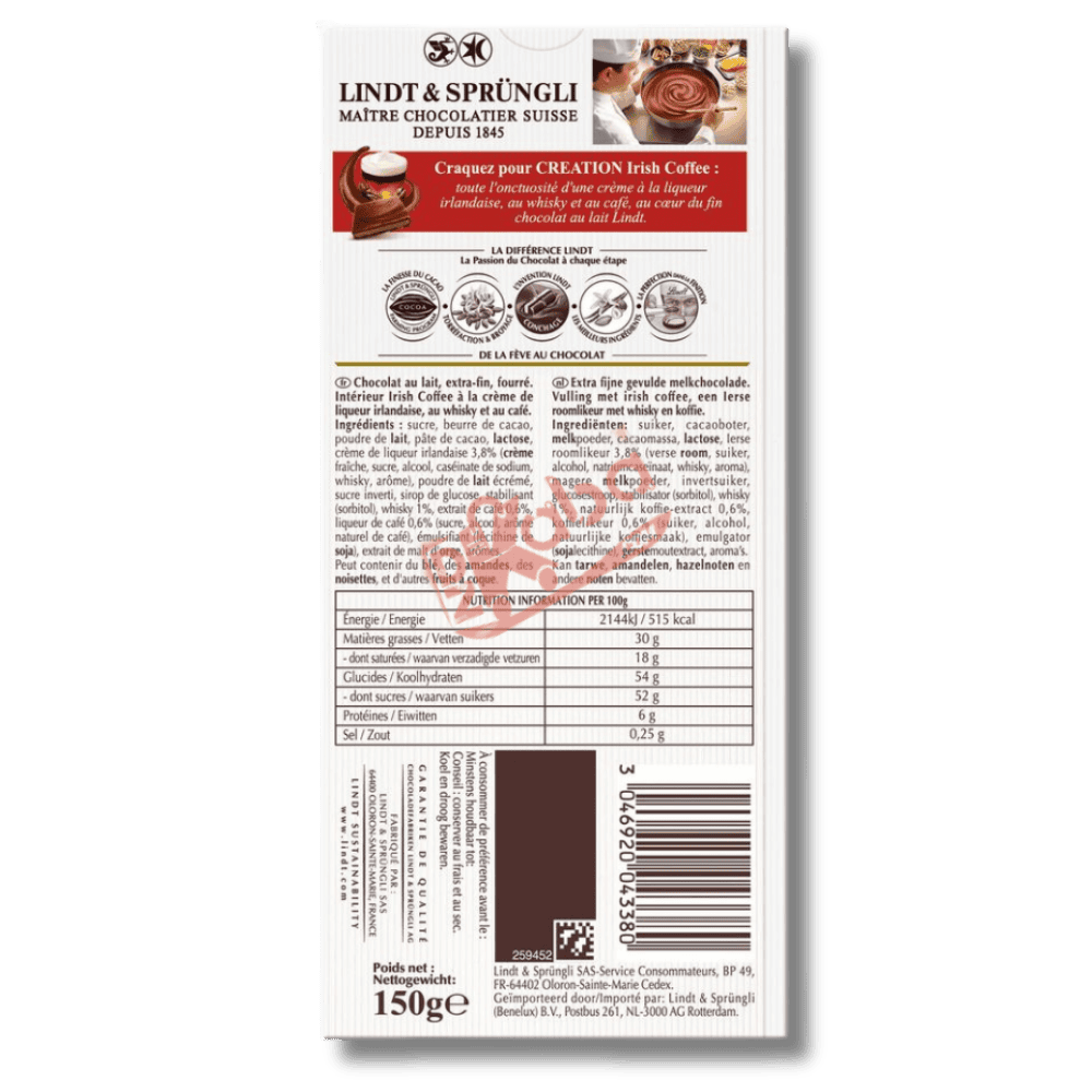 Lindt Creation Irish Coffee Milk 150g