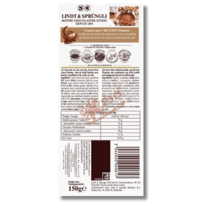 Lindt Creation Tiramisu Milk 150g