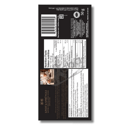 Lindt Excellence 100% Cocoa Orange Dark 50g