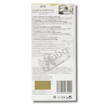 Lindt Excellence A Touch of Vanilla White 100g