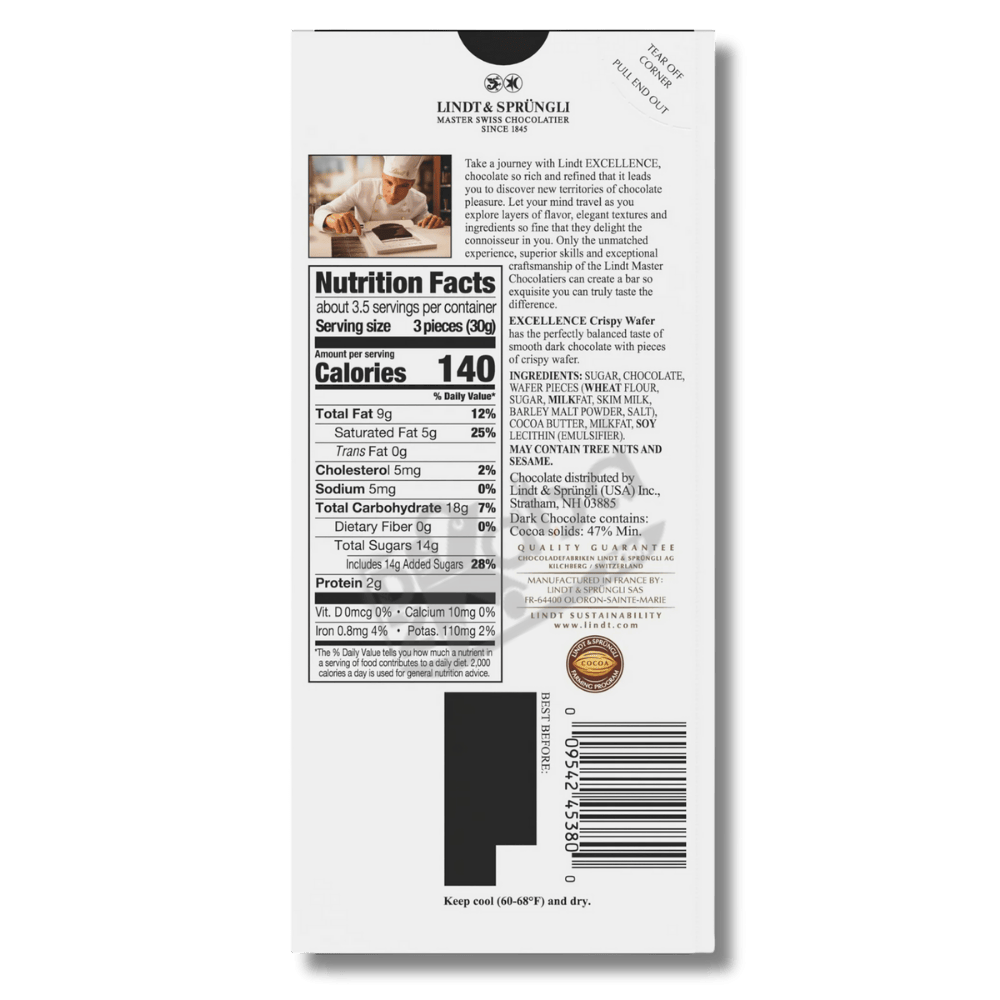 Lindt Excellence Crispy Wafer Dark 100g