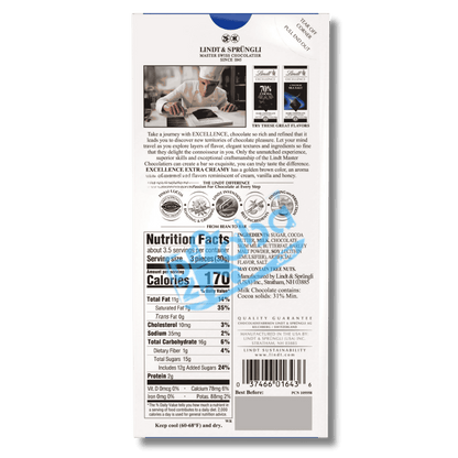 Lindt Excellence Extra Creamy Milk 100g