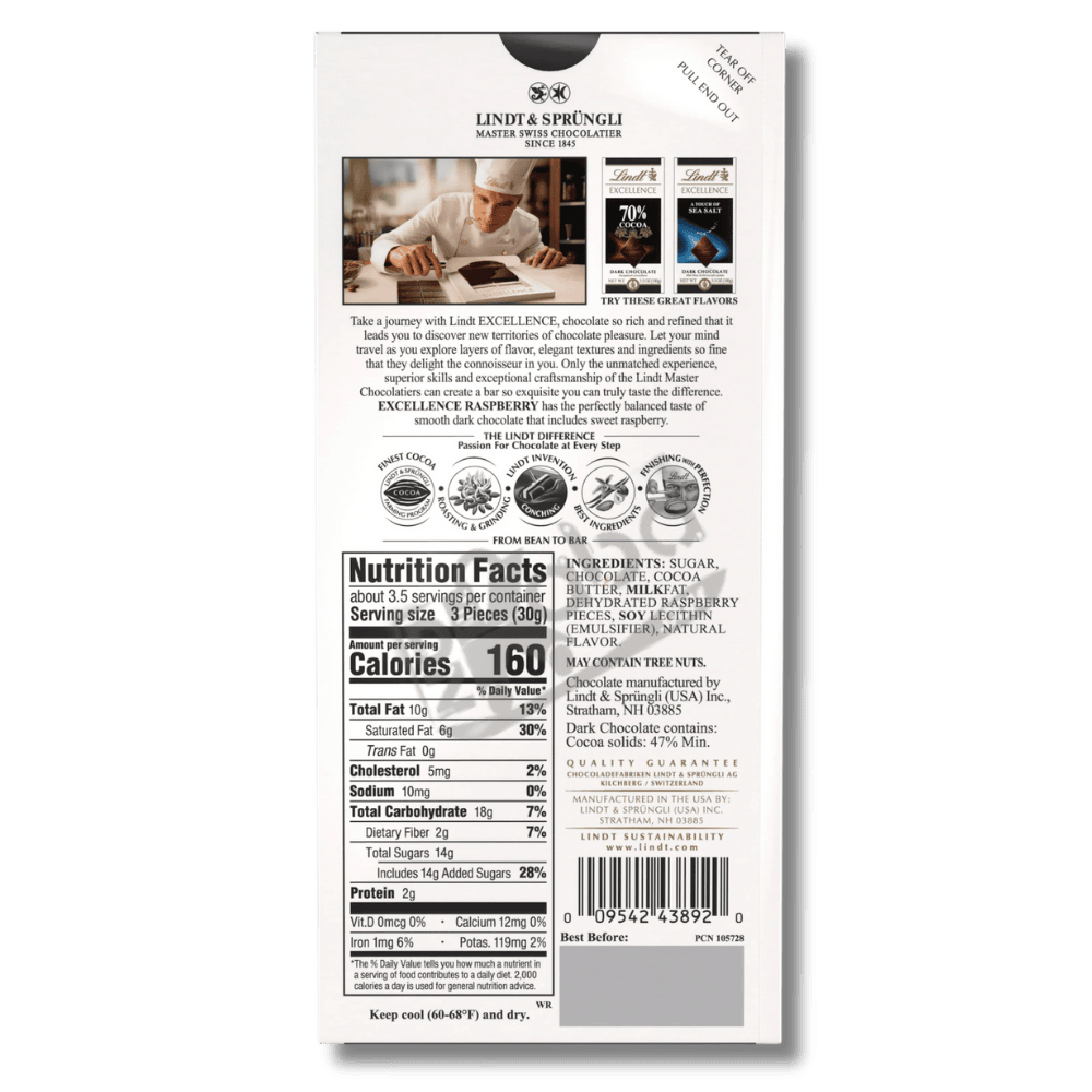 Lindt Excellence Raspberry Dark 100g