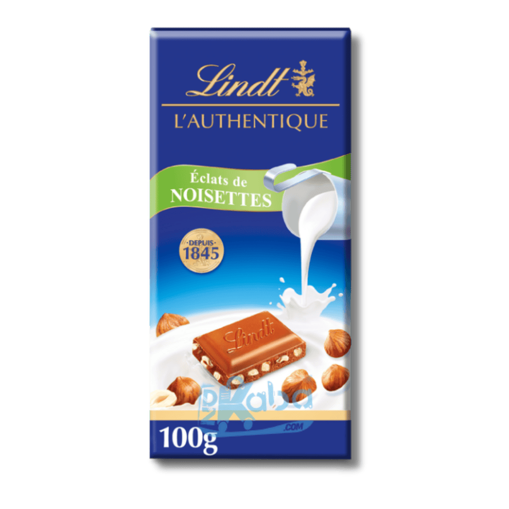 Lindt L’Authentique Milk Chocolate Hazelnut Pieces 100g